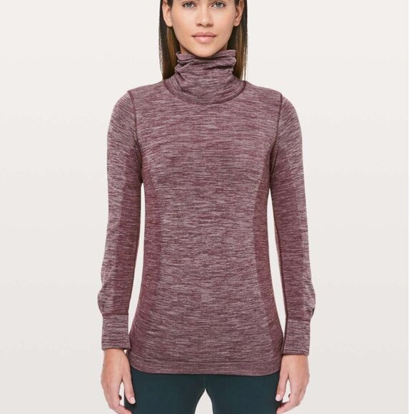 Lululemon Woolly Wonder Turtleneck Dark Adobe / White - Picture 6 of 6